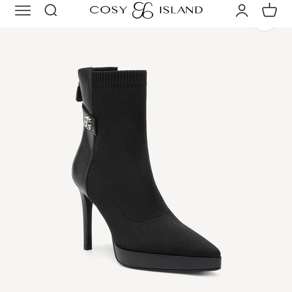 Black High Heel Ankle Boots - Picture 1 of 6